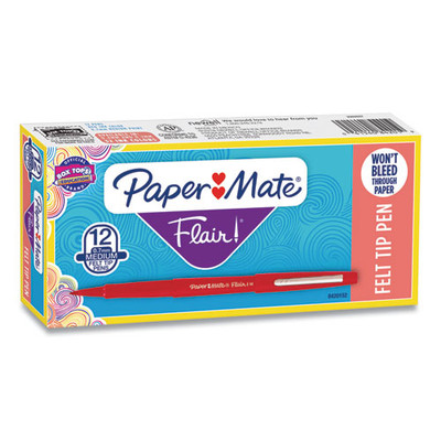 Point Guard Flair Felt Tip Porous Point Pen, Stick, Medium 0.7 Mm, Red Ink, Red Barrel, Dozen Point Guard Flair Felt Tip Porous Point Pen, Stick, Medium 0.7 Mm, Red Ink, Red Barrel, Dozen