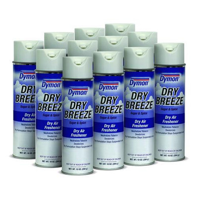 Dry Breeze Aerosol Air Freshener, Sugar And Spice, 10 Oz Aerosol Spray, 12/carton
