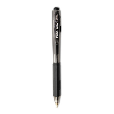 Wow! Ballpoint Pen Value Pack, Retractable, Medium 1 Mm, Black Ink, Black Barrel, 36/pack
