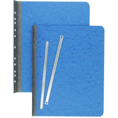 Pressboard Report Cover With Tyvek Reinforced Hinge, Two-piece Prong Fastener, 3" Capacity, 8.5 X 11, Light Blue/light Blue