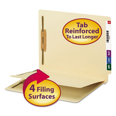 Fastener Folder With Divider, 1 Divider, Letter Size, Manila, 50/box Fastener Folder With Divider, 1 Divider, Letter Size, Manila, 50/box