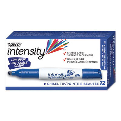 Intensity Low Odor Chisel Tip Dry Erase Marker, Broad Chisel Tip, Blue, Dozen Intensity Low Odor Chisel Tip Dry Erase Marker, Broad Chisel Tip, Blue, Dozen