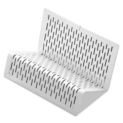 Urban Collection Punched Metal Business Card Holder, Holds 50 2 X 3.5 Cards, Perforated Steel, White Urban Collection Punched Metal Business Card Holder, Holds 50 2 X 3.5 Cards, Perforated Steel, White