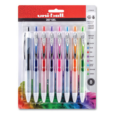 Signo 207 Gel Pen, Retractable, Medium 0.7 Mm, Assorted Ink And Barrel Colors, 8/pack Signo 207 Gel Pen, Retractable, Medium 0.7 Mm, Assorted Ink And Barrel Colors, 8/pack