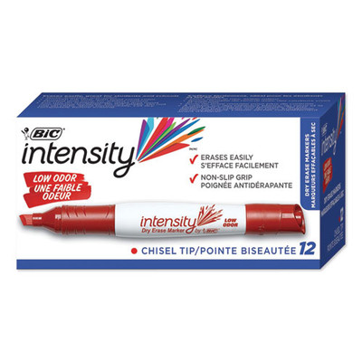 Intensity Low Odor Chisel Tip Dry Erase Marker, Extra-broad Bullet Tip, Red, Dozen Intensity Low Odor Chisel Tip Dry Erase Marker, Extra-broad Bullet Tip, Red, Dozen