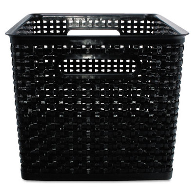 Weave Bins, 13.88 X 10.5 X 8.75, Black, 2/pack Weave Bins, 13.88 X 10.5 X 8.75, Black, 2/pack