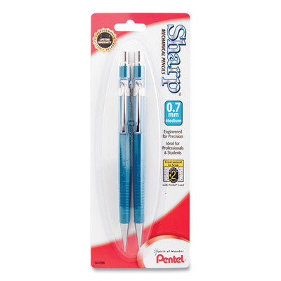 Sharp Mechanical Pencil, 0.7 Mm, Hb (#2.5), Black Lead, Blue Barrel, 2/pack Sharp Mechanical Pencil, 0.7 Mm, Hb (#2.5), Black Lead, Blue Barrel, 2/pack