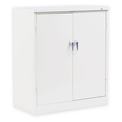 Assembled 42" High Heavy-duty Welded Storage Cabinet, Two Adjustable Shelves, 36w X 18d, Putty