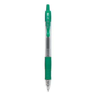 G2 Premium Gel Pen, Retractable, Extra-fine 0.5 Mm, Green Ink, Smoke Barrel, Dozen