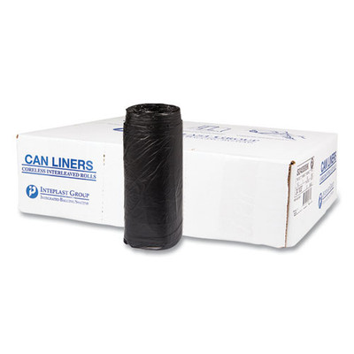 High-density Commercial Can Liners, 16 Gal, 8 Microns, 24" X 33", Black, 1,000/carton