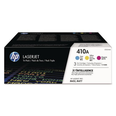 Hp 410a, (cf251a-m) 3-pack Cyan/magenta/yellow Original Laserjet Toner Cartridges