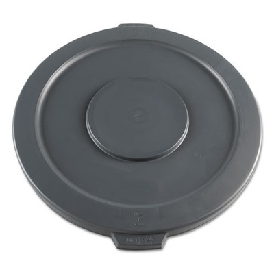 Lids For 32 Gal Waste Receptacle, Flat-top, Round, Plastic, Gray Lids For 32 Gal Waste Receptacle, Flat-top, Round, Plastic, Gray