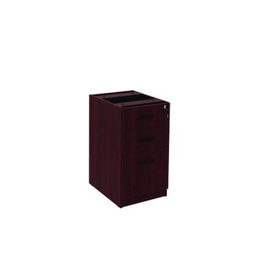 Alera Valencia Series Full Pedestal File, Left/right, 3-drawers: Box/box/file, Legal/letter, Mahogany, 15.63" X 20.5" X 28.5"