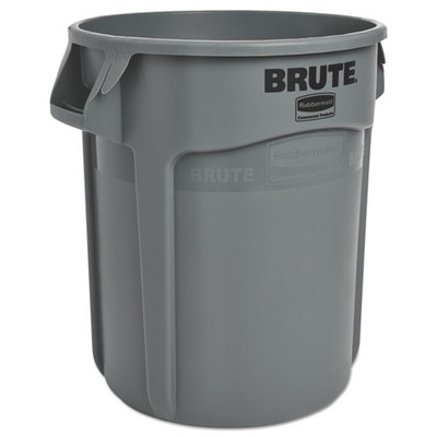 Round Brute Container, Plastic, 20 Gal, Gray Round Brute Container, Plastic, 20 Gal, Gray