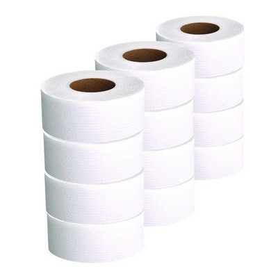 Essential Jrt Bathroom Tissue, Septic Safe, 2-ply, White, 1000 Ft, 12 Rolls/carton