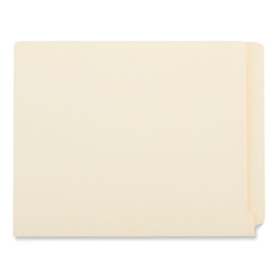Deluxe Reinforced End Tab Folders, 9" High Front, Straight Tabs, Letter Size, 0.75" Expansion, Manila, 100/box