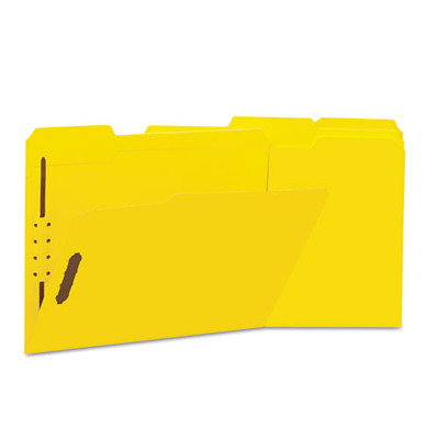 Deluxe Reinforced Top Tab Fastener Folders, 2 Fasteners, Letter Size, Yellow Exterior, 50/box Deluxe Reinforced Top Tab Fastener Folders, 2 Fasteners, Letter Size, Yellow Exterior, 50/box