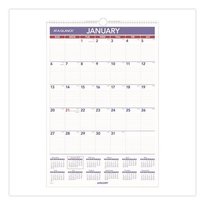 Erasable Wall Calendar, 15.5 X 22.75, White Sheets, 12-month (jan To Dec): 2022