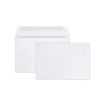 Open-side Booklet Envelope, #6 1/2, Hub Flap, Gummed Closure, 6 X 9, White, 100/box