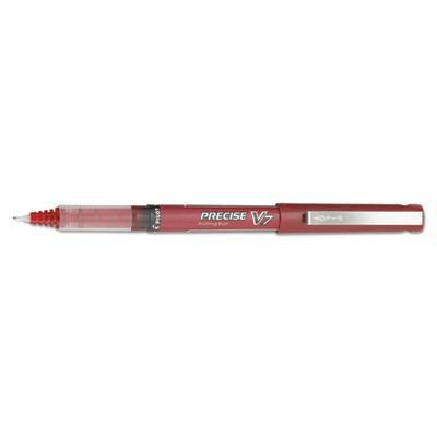 Precise V7 Roller Ball Pen, Stick, Fine 0.7 Mm, Red Ink, Red Barrel, Dozen Precise V7 Roller Ball Pen, Stick, Fine 0.7 Mm, Red Ink, Red Barrel, Dozen
