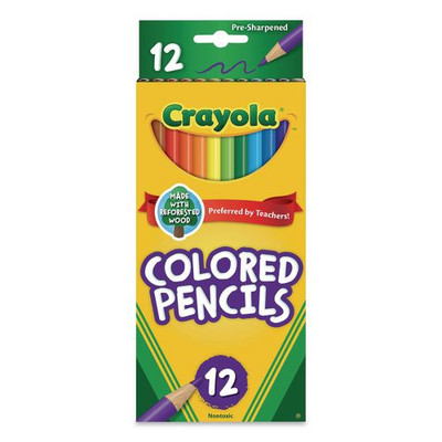 Long-length Colored Pencil Set, 3.3 Mm, 2b (#1), Assorted Lead/barrel Colors, Dozen