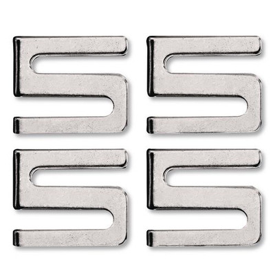Wire Shelving S Hooks, Metal, Silver, 4 Hooks/pack