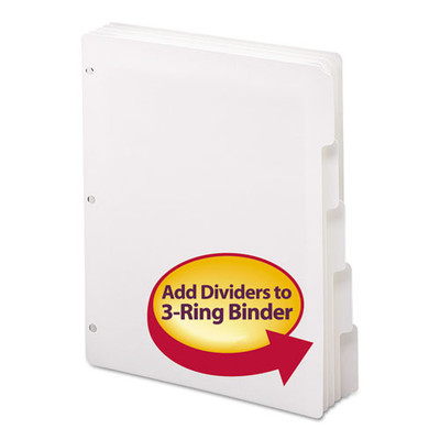 Three-ring Binder Index Divider, 5-tab, 11 X 8.5, White, 20 Sets Three-ring Binder Index Divider, 5-tab, 11 X 8.5, White, 20 Sets