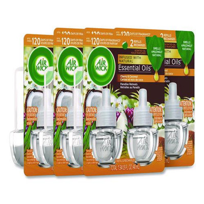 Life Scents Scented Oil Refills, Paradise Retreat, 0.67 Oz, 2/pack, 6 Packs/carton