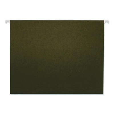 Hanging File Folders, Letter Size, 1/3-cut Tab, Standard Green, 25/box
