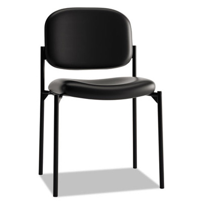 Vl606 Stacking Guest Chair Without Arms, Supports Up To 250 Lb, Black - VISBSXVL606SB11