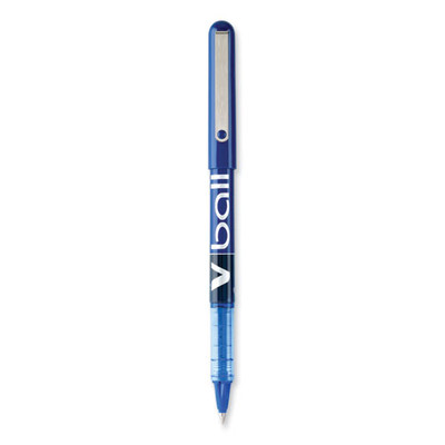 Vball Liquid Ink Roller Ball Pen, Stick, Extra-fine 0.5 Mm, Blue Ink, Blue Barrel, Dozen