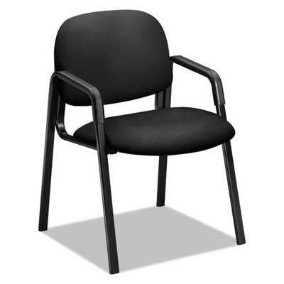 Solutions Seating 4000 Series Leg Base Guest Chair, 23.5" X 24.5" X 32", Black
