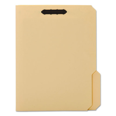 Top Tab Fastener Folder, 2 Fasteners, Letter Size, Manila Exterior, 50/box