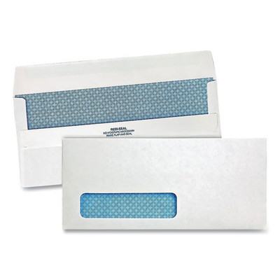 Redi-seal Envelope, Address Window, Security Tinted, #10, Commercial Flap, Redi-seal Closure, 4.13 X 9.5, White, 500/box