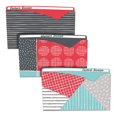 Write-on Fashion Poly File Jackets, Straight Tab, Letter Size, Assorted Colors, 6/pack - VISCLI63540