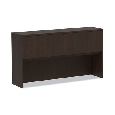 Alera Valencia Series Hutch With Doors, 64.75w X 15d X 35.38h, Espresso