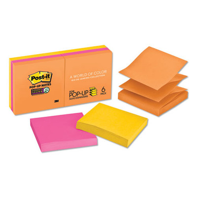 Pop-up 3 X 3 Note Refill, 3" X 3", Energy Boost Collection Colors, 90 Sheets/pad, 6 Pads/pack Pop-up 3 X 3 Note Refill, 3" X 3", Energy Boost Collection Colors, 90 Sheets/pad, 6 Pads/pack