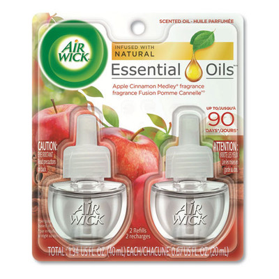 Scented Oil Refill, 0.67 Oz, Apple Cinnamon Medley, 2/pack, 6 Packs/carton Scented Oil Refill, 0.67 Oz, Apple Cinnamon Medley, 2/pack, 6 Packs/carton