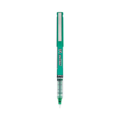 Precise V5 Roller Ball Pen, Stick, Extra-fine 0.5 Mm, Green Ink, Green Barrel, Dozen
