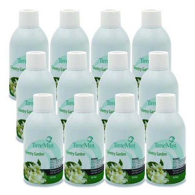 Premium Metered Air Freshener Refill, Country Garden, 6.6 Oz Aerosol Spray, 12/carton