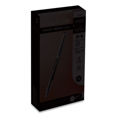 Vision Needle Roller Ball Pen, Stick, Fine 0.7 Mm, Blue Ink, Silver Barrel, Dozen Vision Needle Roller Ball Pen, Stick, Fine 0.7 Mm, Blue Ink, Silver Barrel, Dozen