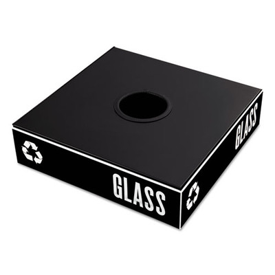 Public Square Recycling Container Lid, Circular Opening, 15.25 X 15.25 X 2, Black Public Square Recycling Container Lid, Circular Opening, 15.25 X 15.25 X 2, Black