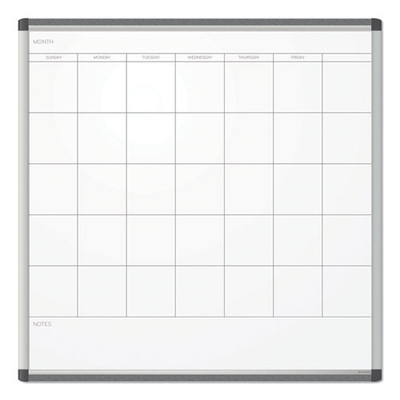Pinit Magnetic Dry Erase Undated One Month Calendar, 36 X 36, White