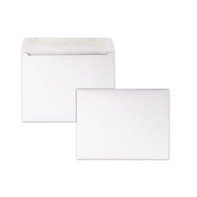 Open-side Booklet Envelope, #10 1/2, Hub Flap, Gummed Closure, 9 X 12, White, 100/box