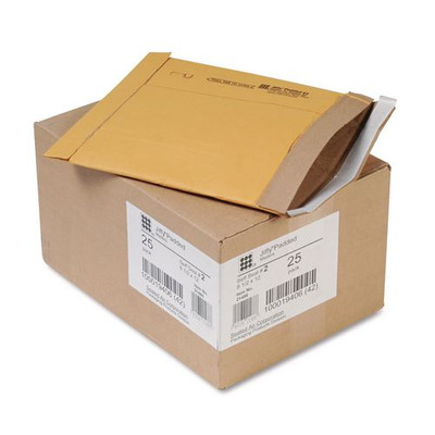 Jiffy Padded Mailer, #2, Paper Lining, Self-adhesive Closure, 8.5 X 12, Natural Kraft, 25/carton
