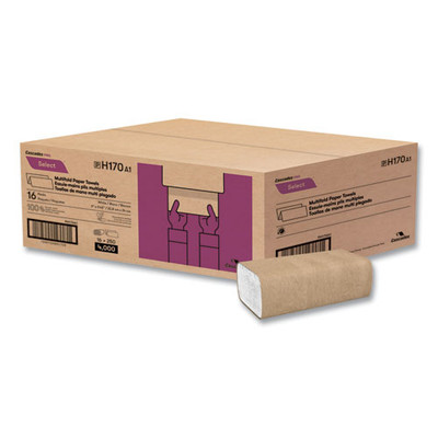 Select Folded Paper Towels, Multifold, White, 9.13 X 9.5, 250/pack, 16/carton