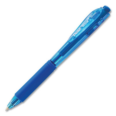 Wow! Ballpoint Pen, Retractable, Medium 1 Mm, Blue Ink, Blue Barrel, Dozen Wow! Ballpoint Pen, Retractable, Medium 1 Mm, Blue Ink, Blue Barrel, Dozen