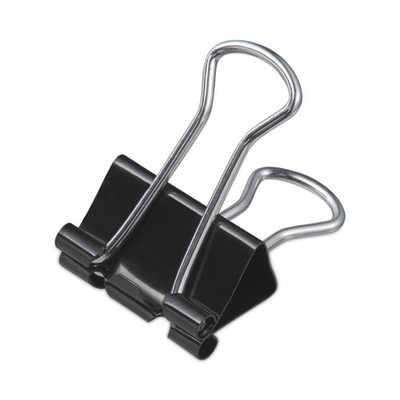 Binder Clips In Zip-seal Bag, Small, Black/silver, 144/pack
