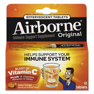 Immune Support Effervescent Tablet, Zesty Orange, 10/box, 72 Box/carton Immune Support Effervescent Tablet, Zesty Orange, 10/box, 72 Box/carton
