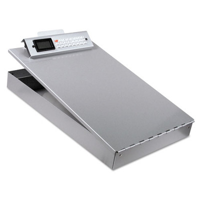 Redi-rite Aluminum Storage Clipboard With Calculator, 1" Clip Capacity, Holds 8.5 X 11 Sheets, Silver Redi-rite Aluminum Storage Clipboard With Calculator, 1" Clip Capacity, Holds 8.5 X 11 Sheets, Silver
